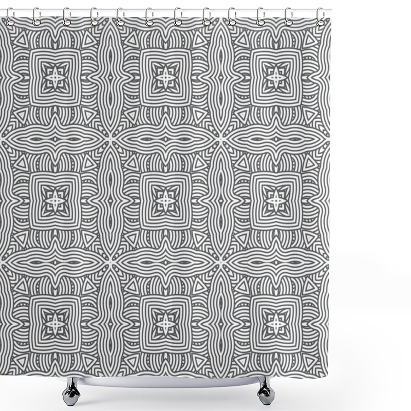 Personality  Ethnic Seamless Pattern Ornament Print Design Shower Curtains