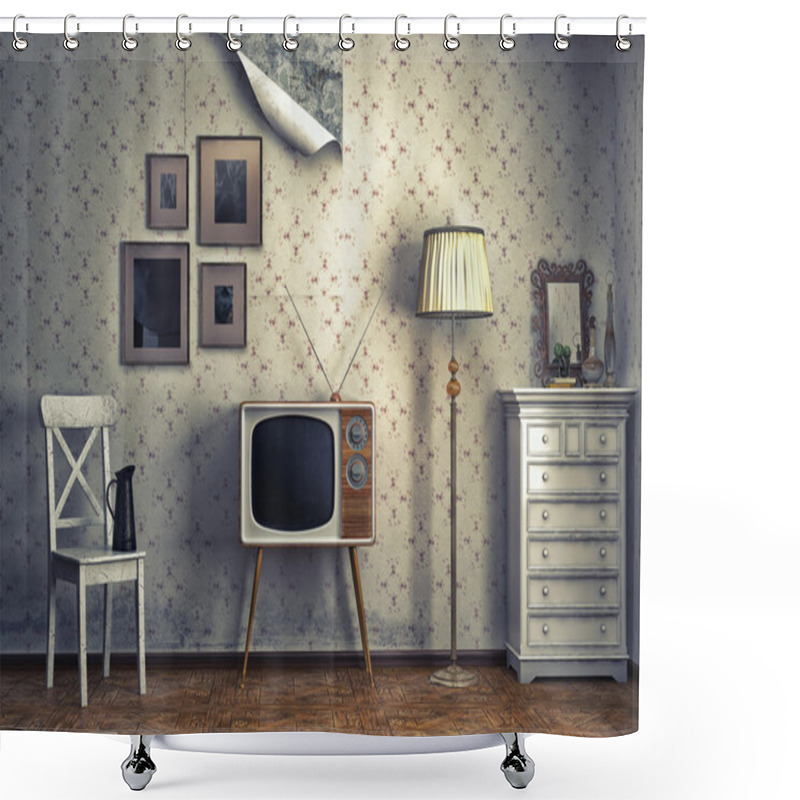 Personality  Retro Interior Shower Curtains