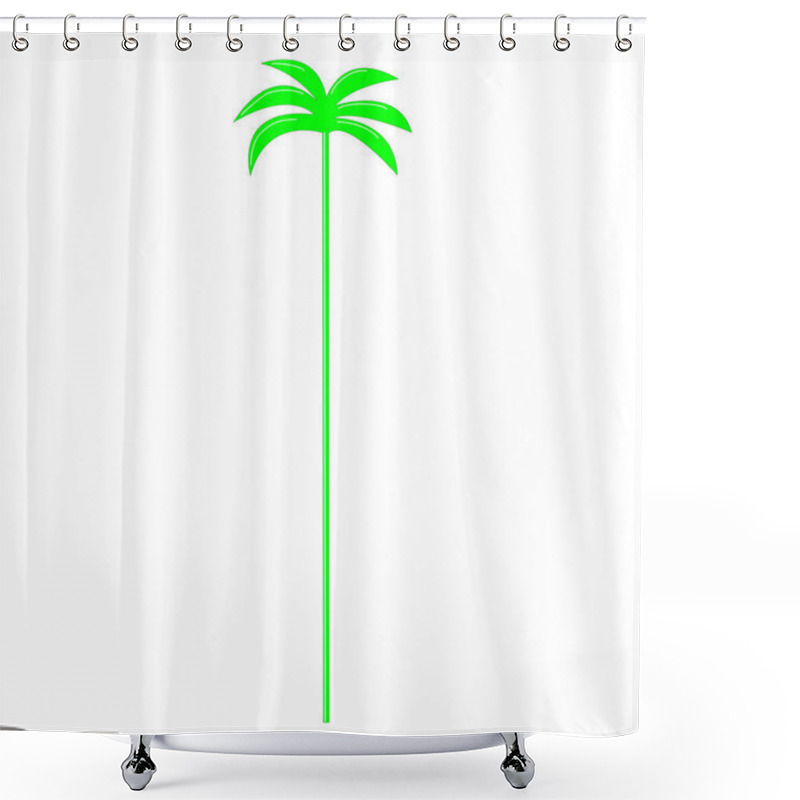 Personality  Mojito Cocktail Garnish Green Palm. Hand Drawn Illustration. Plastic Decoration For Summer Refresh Cocktails, Drinks, Beverages, Parties. Relax, Vacations, Parties, Nightlife Concept. Shower Curtains