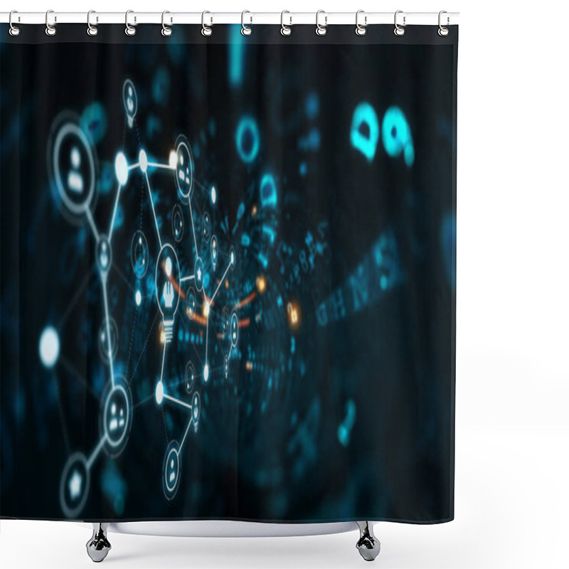 Personality  Social Communication And Networking. Mixed Media Shower Curtains