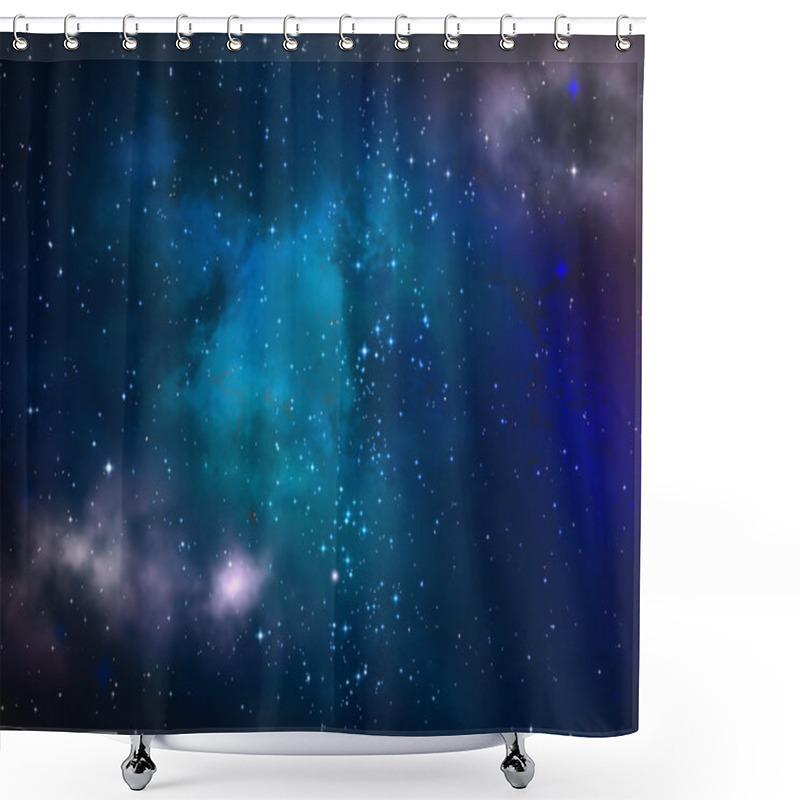 Personality  Star Field In Space And A Nebulae Shower Curtains