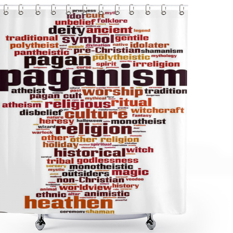 Personality  Paganism Word Cloud Shower Curtains