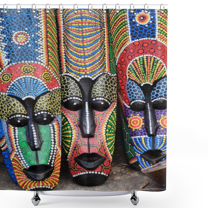 Personality  African Masks Shower Curtains