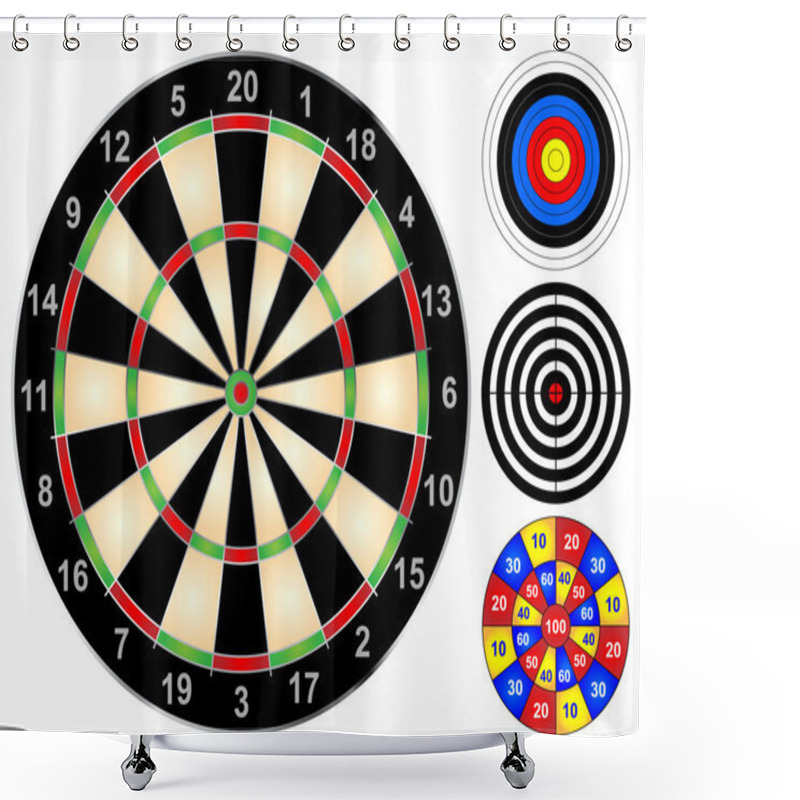 Personality  Dart Boards Shower Curtains