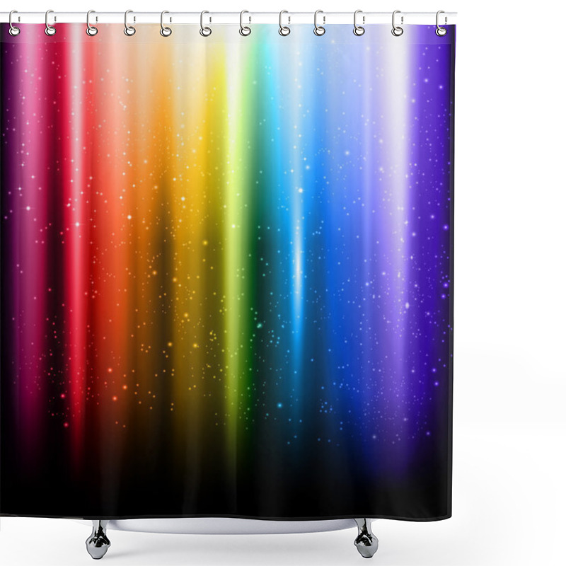 Personality  Abstract Rainbow Background Shower Curtains