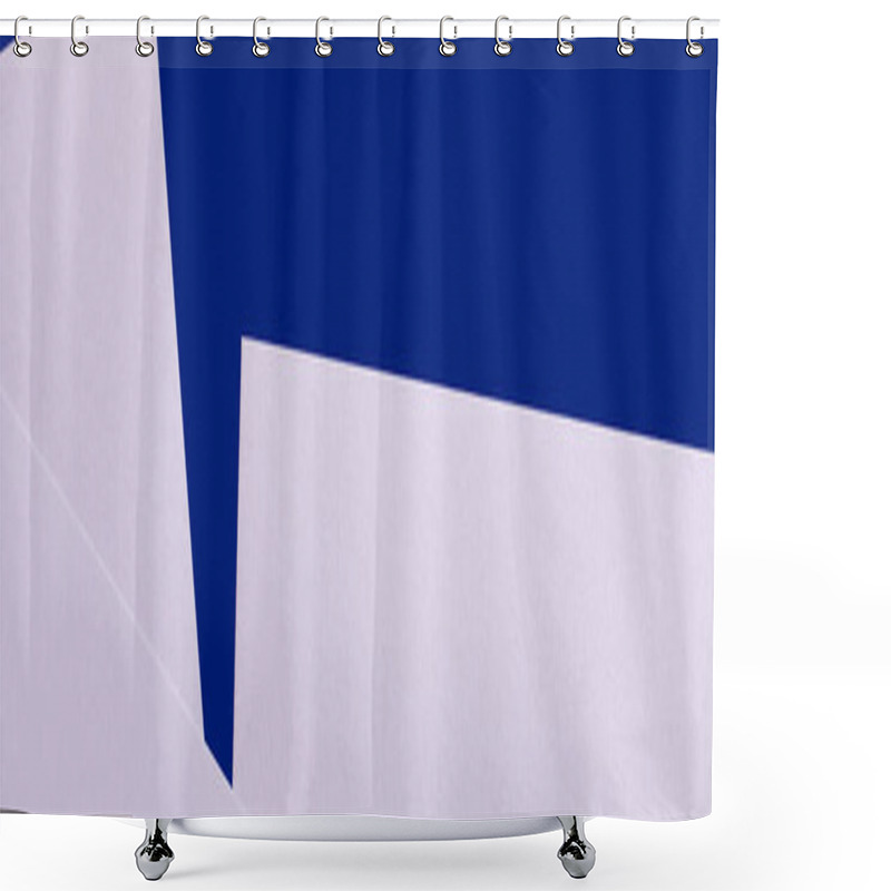 Personality  Geometric Light Purple And Blue Background With Copy Space, Banner Shower Curtains