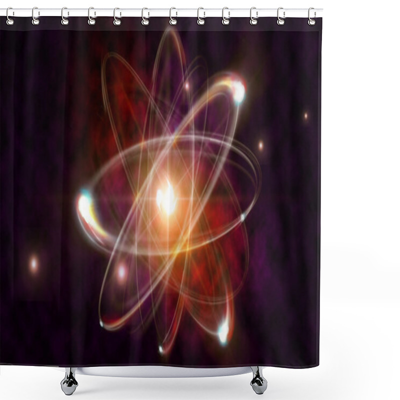 Personality  Atom Particle Shower Curtains