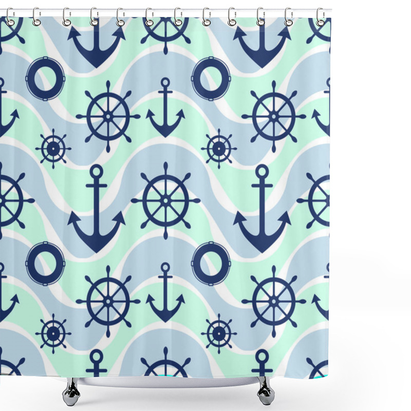 Personality  Vector Seamless Pattern, Graphic Illustration Shower Curtains