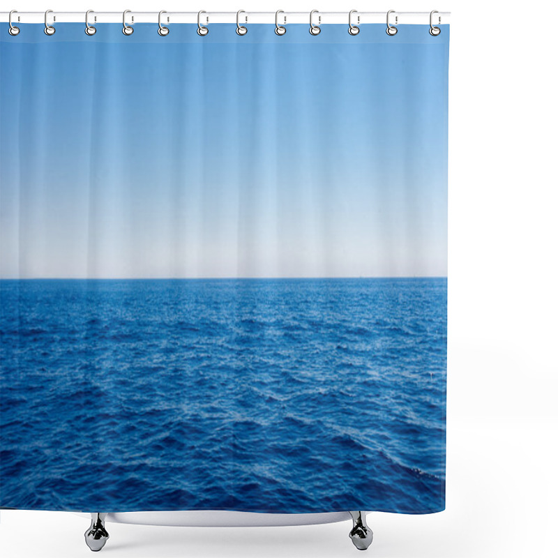 Personality  Background Of Sparkling Sea Water On A Bright Sunny Day. Sea And Sky Shower Curtains