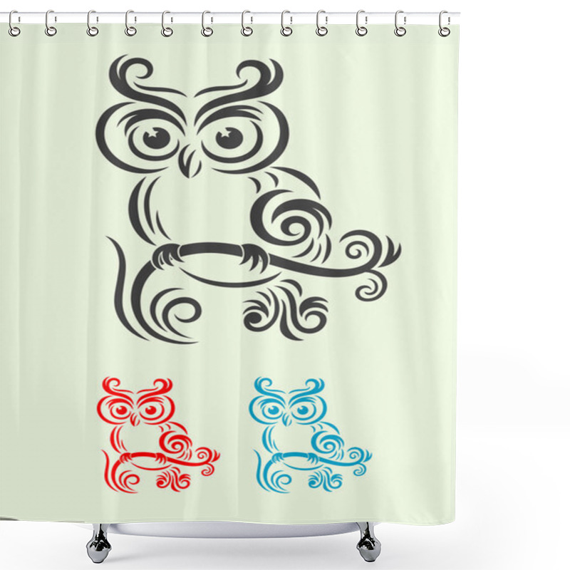 Personality  Owl Bird Tribal Decoration Shower Curtains