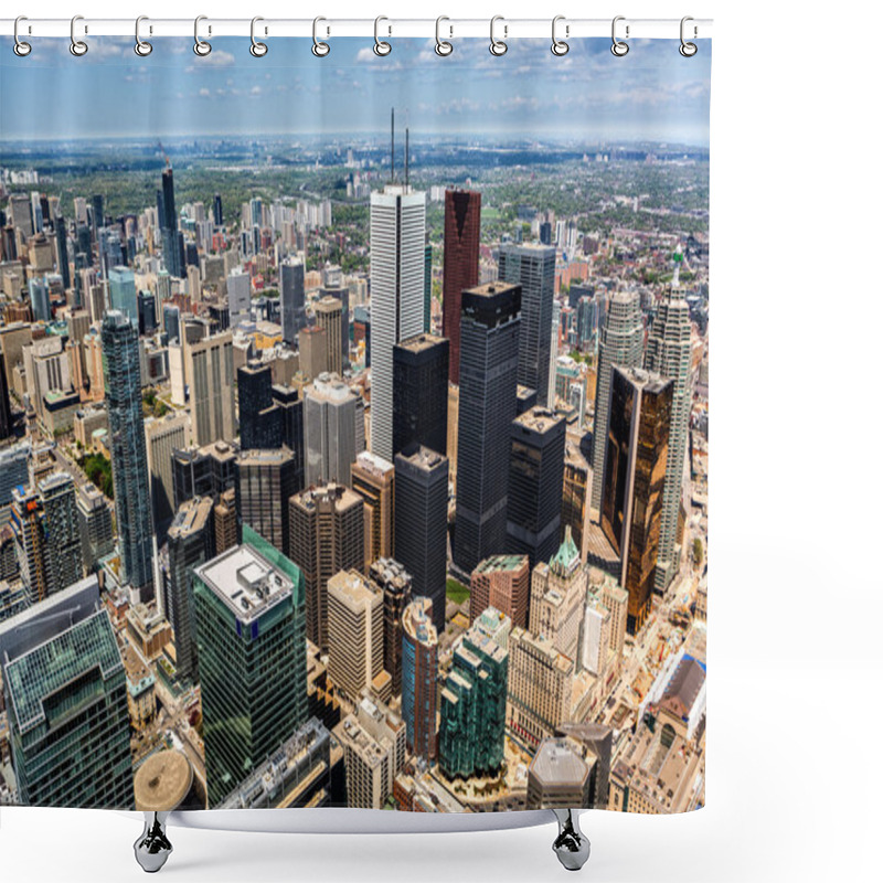 Personality  Aerial View Of Toronto Shower Curtains