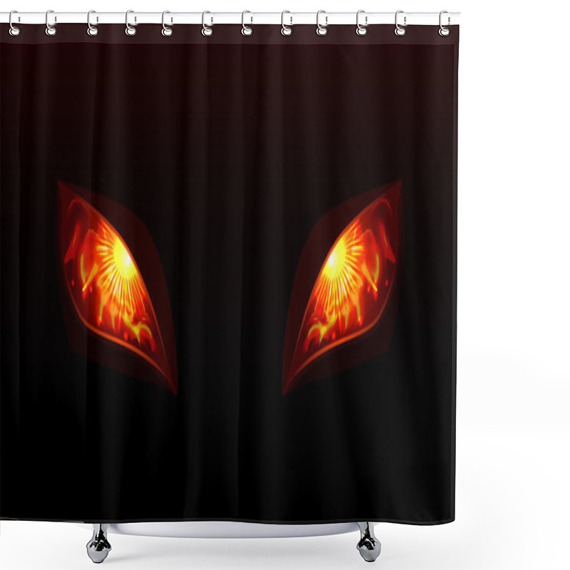 Personality  Glowing Eyes Shower Curtains