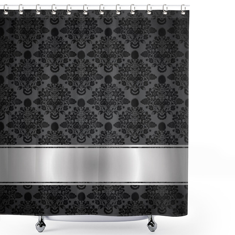 Personality  Luxury Black Background Shower Curtains