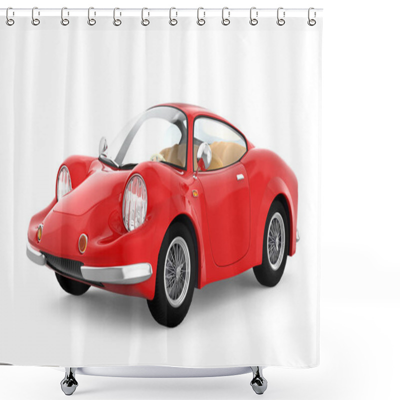 Personality  Retro Sport Car Cartoon 3d Shower Curtains