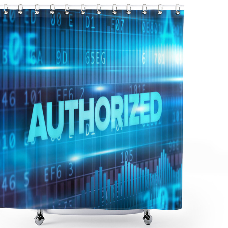 Personality  Authorized Abstract Concept Blue Text Blue Background Shower Curtains