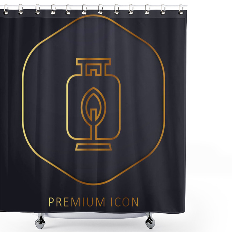 Personality  Biogas Golden Line Premium Logo Or Icon Shower Curtains