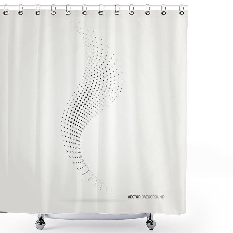 Personality  Vector Halftone Dots. Shower Curtains