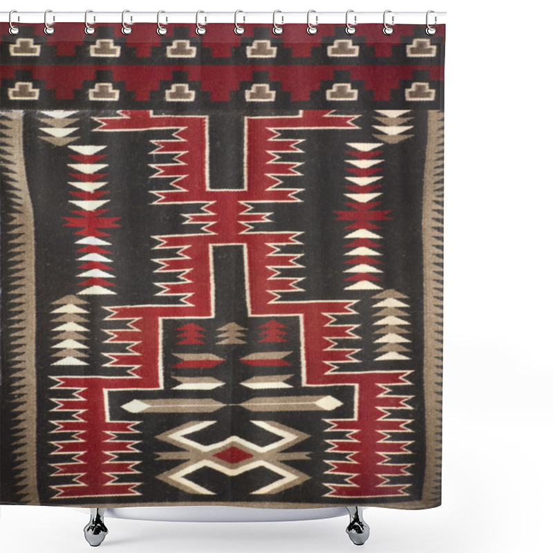 Personality  Navajo Designs On Rug In Arizona USA Shower Curtains