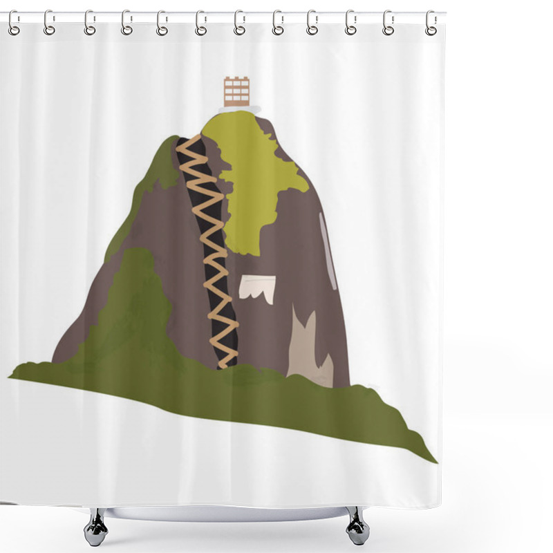 Personality  Isolated Guatape Mountain From Colombia Shower Curtains