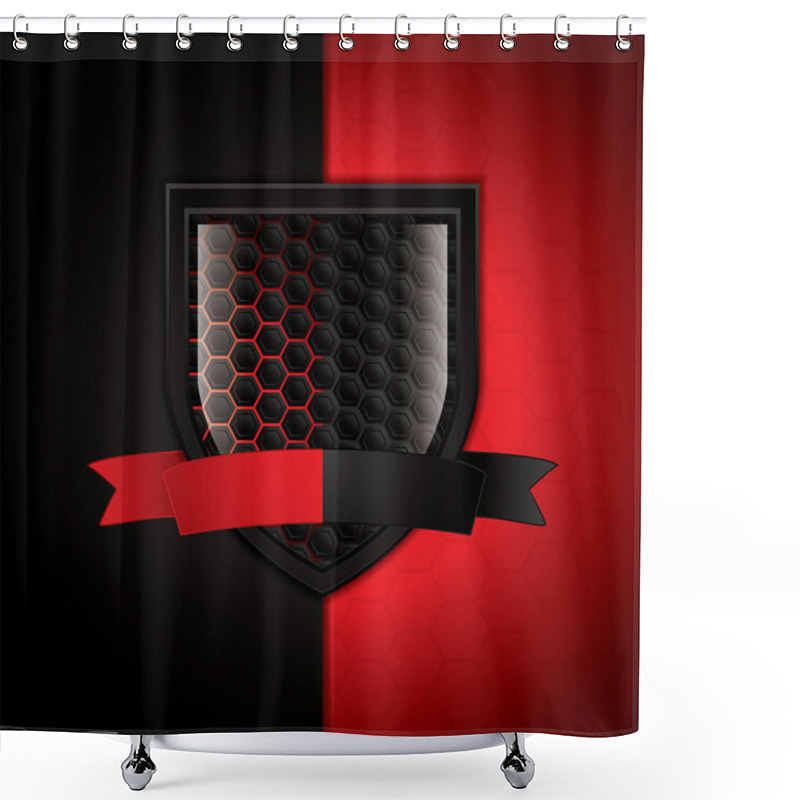 Personality  Abstract Carbon Shield Shower Curtains