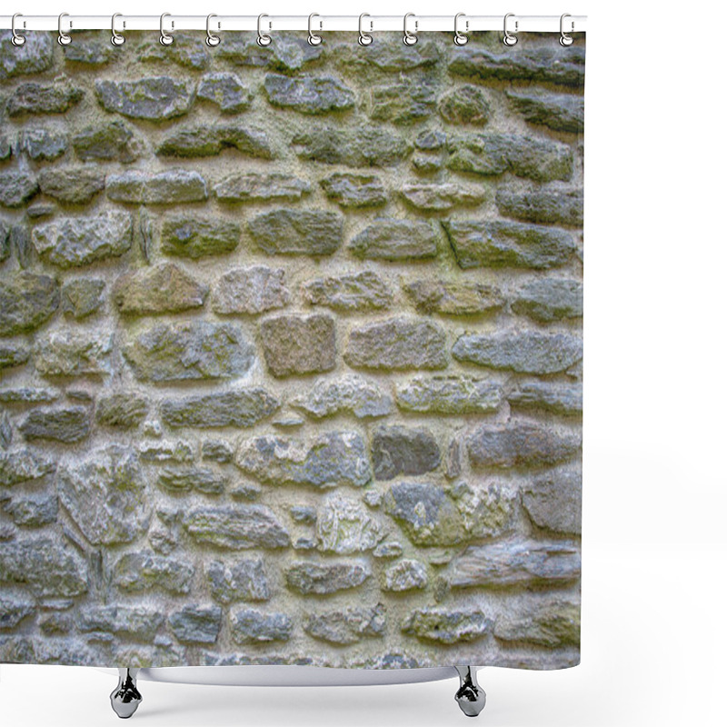 Personality  A Charming Breton Wall And House Faade In Brittany, France, Showcase Rustic Stonework And Timeless Architecture. The Scene Reflects The Regions Heritage, Coastal Charm, And Authentic French Allure Shower Curtains