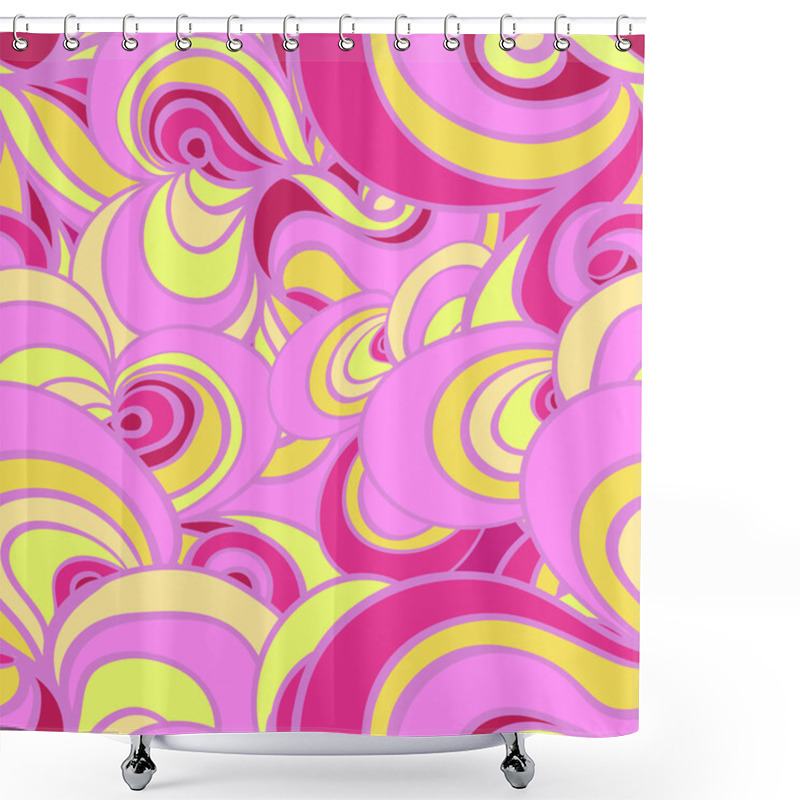 Personality  Abstract Wavy Pattern Shower Curtains