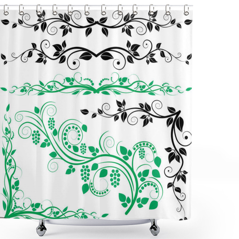 Personality  Plant Decoration And Corners Shower Curtains