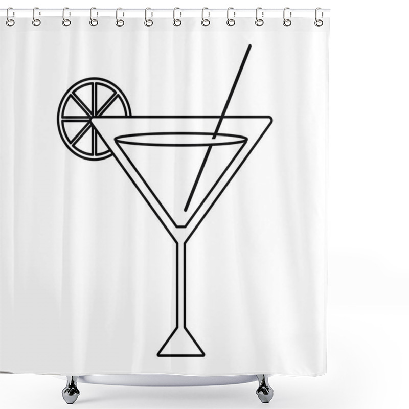 Personality  Isolated Summer Cocktail Design Shower Curtains