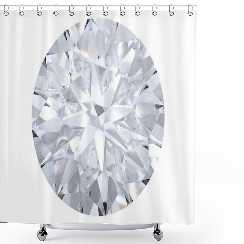 Personality  White Diamond Top View Shower Curtains