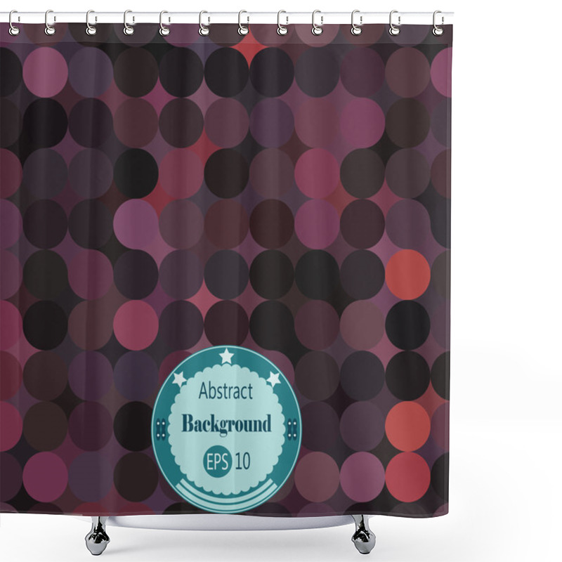 Personality  Abstract Geometric Background With Rounds. Vector Illustration. EPS 10. Shower Curtains