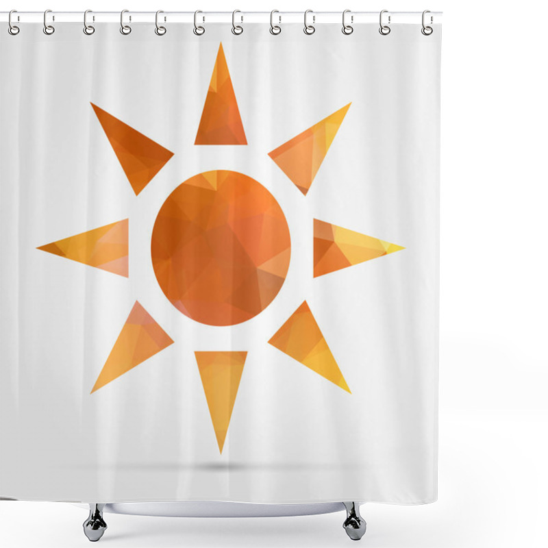 Personality  Abstract Geometric Sun Shower Curtains