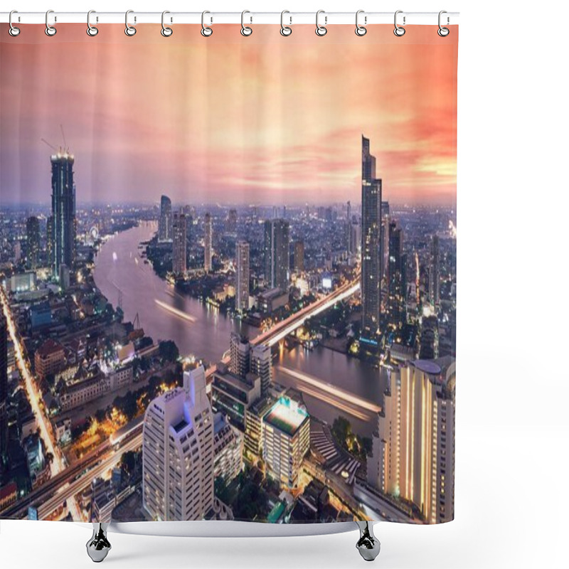 Personality  Bangkok During Golden Sunset Shower Curtains