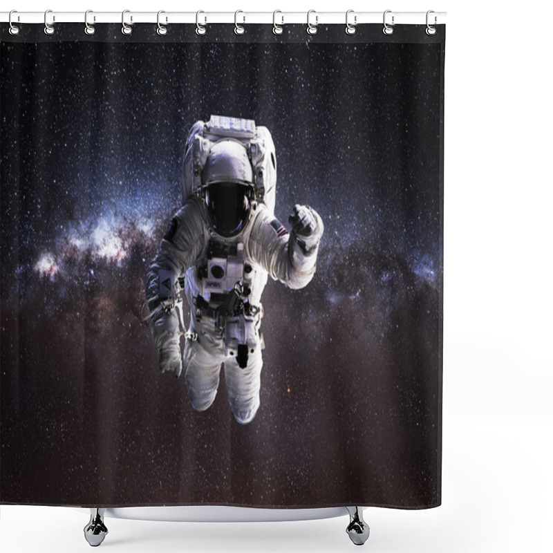 Personality  Astronaut In Outer Space Shower Curtains