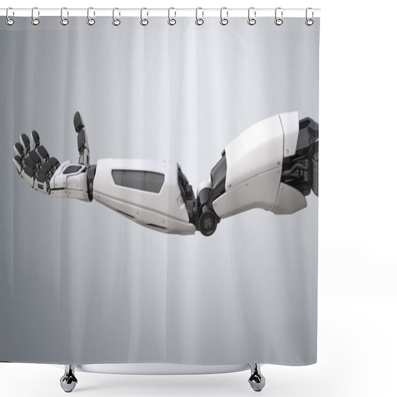 Personality  Robot Android Arm Shower Curtains