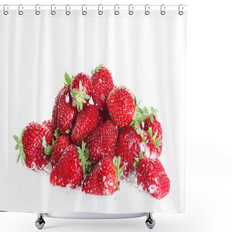 Personality  Heap Of Fresh Strawberries Shower Curtains