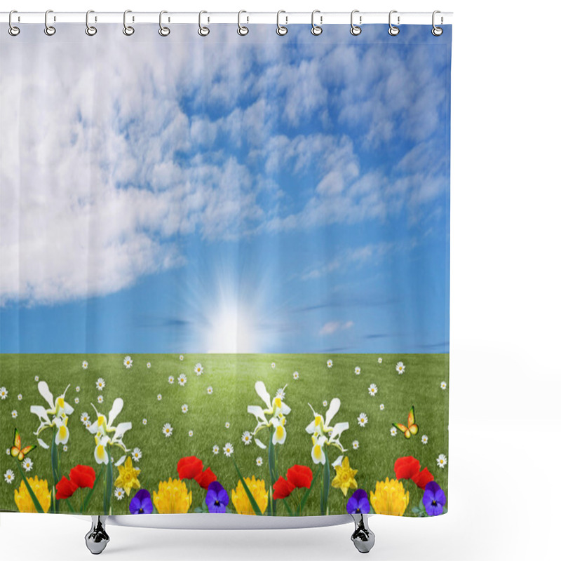 Personality  Spring Garden Shower Curtains