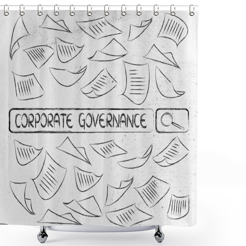 Personality  Researching About Corporate Governance Shower Curtains