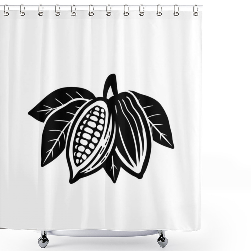 Personality  Cocoa Beans Icon. Isolated On A White Background Shower Curtains