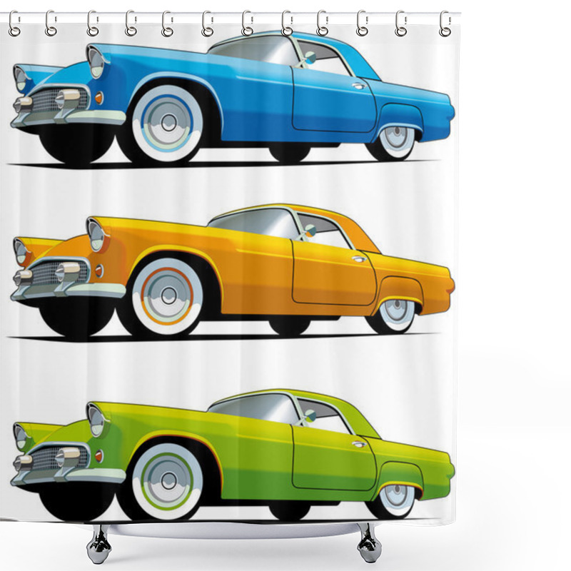 Personality  American Old-fashioned Car Shower Curtains