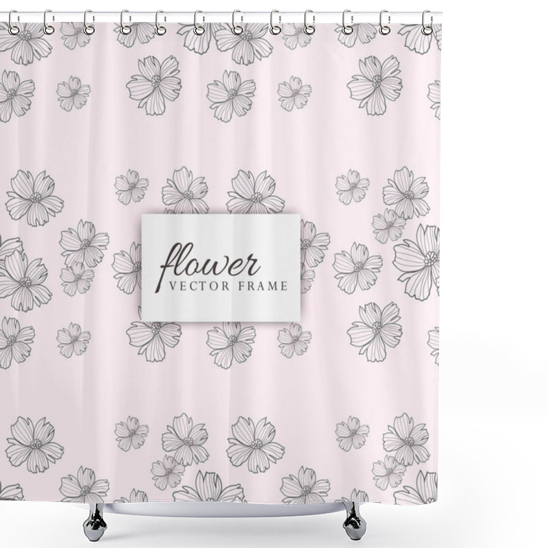 Personality  Floral Patterns Black And Pink Shower Curtains