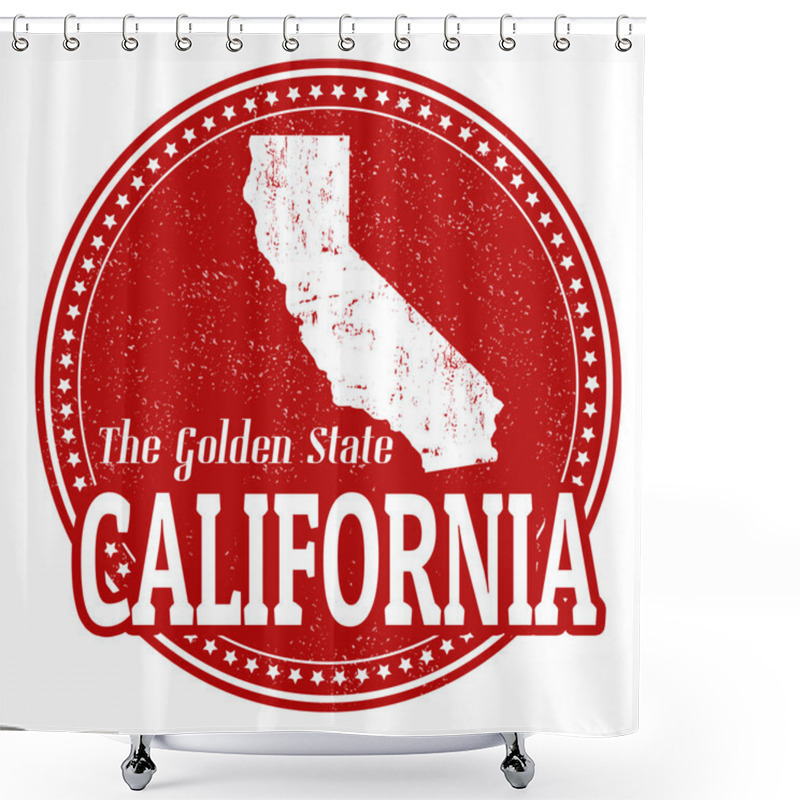 Personality  California Stamp Shower Curtains