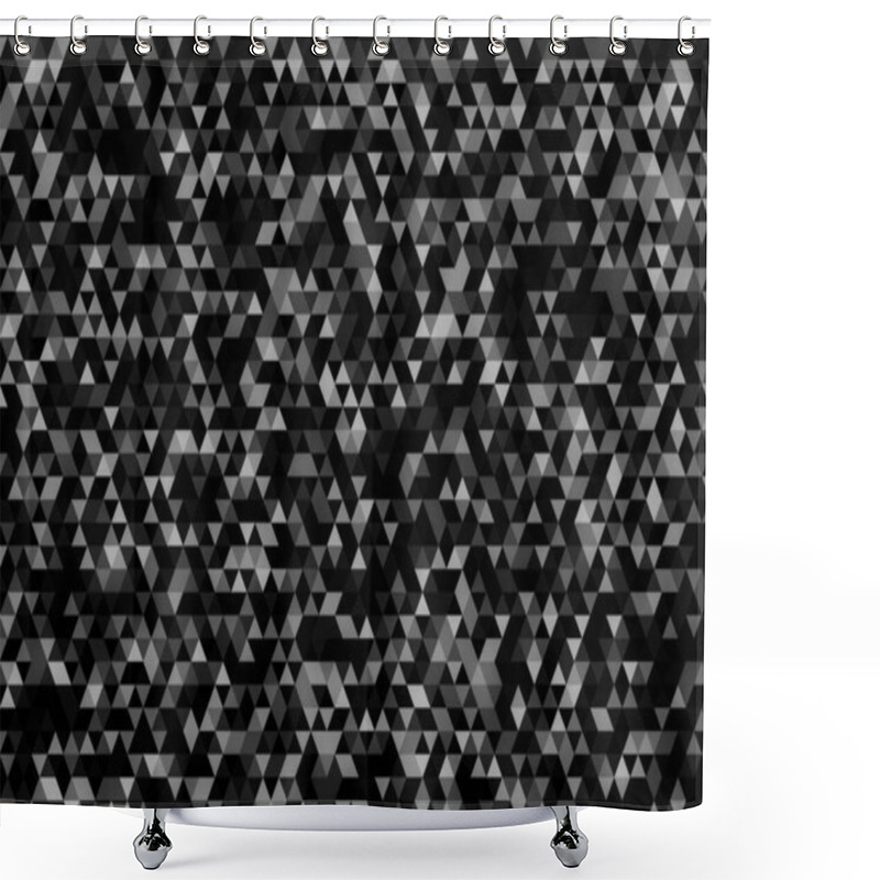 Personality  Abstract Polygonal Triangle Illustration. Triangular Backdrop. Shower Curtains