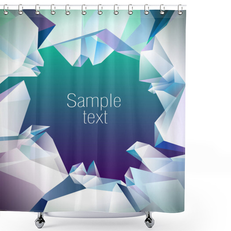 Personality  Crystal Vector Background Shower Curtains