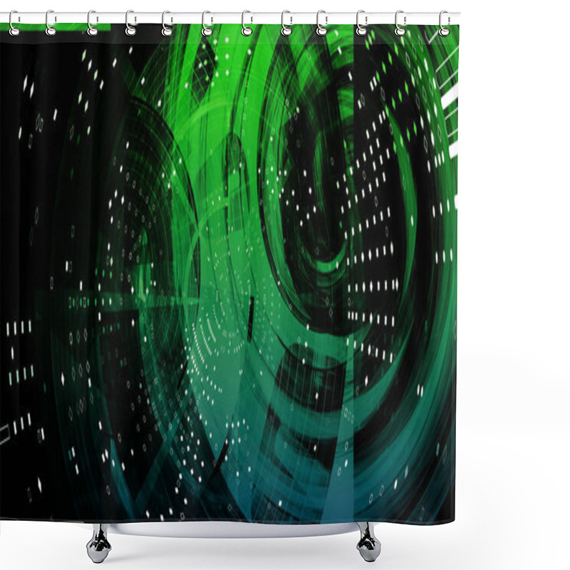 Personality  Science Technology Merging Shower Curtains