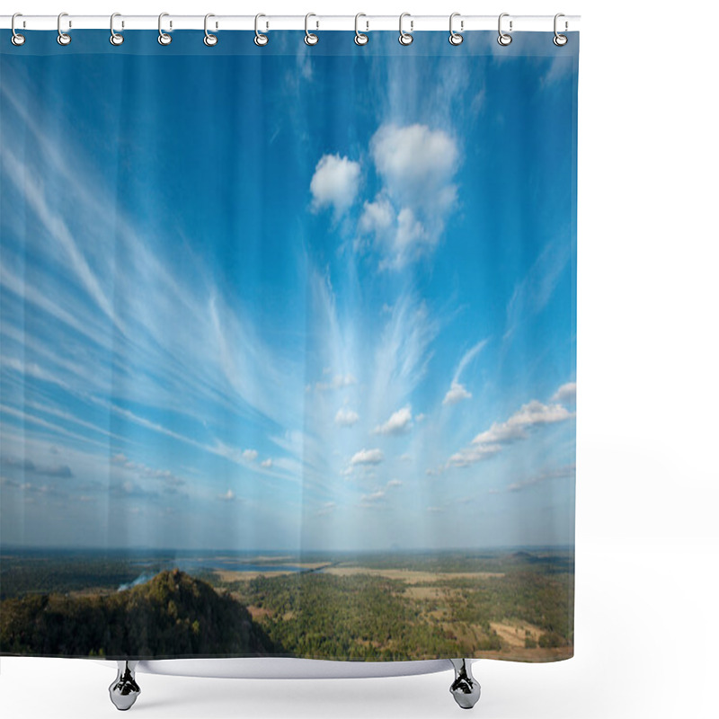 Personality  Sky Above Small Mountains Shower Curtains