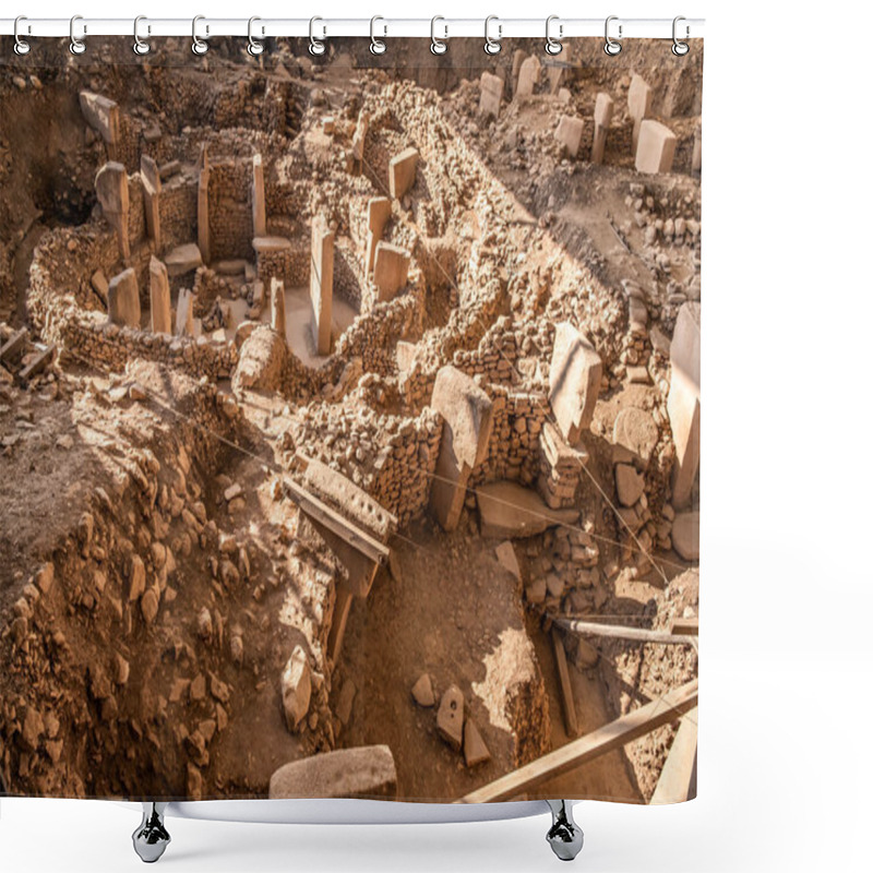 Personality  Gobeklitepe, Sanliurfa / Turkey - October 2019: Gobekli Tepe Is An Archaeological Site In Sanliurfa, Turkey Shower Curtains