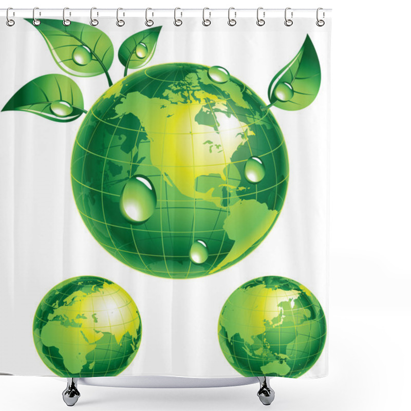 Personality  Flourishing Globe Shower Curtains