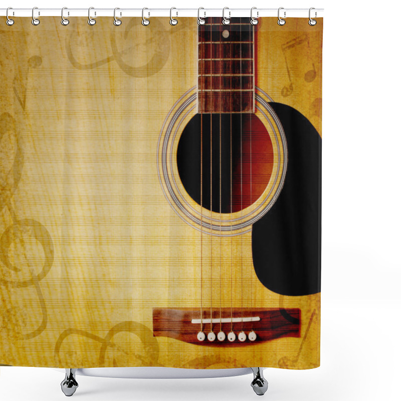 Personality  Musical Background With Guitar Shower Curtains