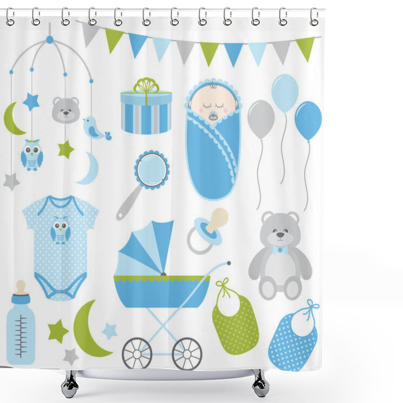 Personality  Baby Boy Set Shower Curtains