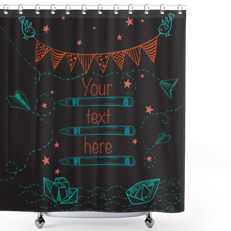 Personality  Hand Drawn Sketch Shower Curtains